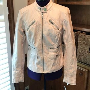 New York and Co Baby Pink Moto Jacket-Medium